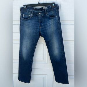 Men's AG Adriano Goldschmied Jeans  Blue The Matchbox Slim Straight Dark Wash 33